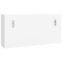 Armadietto per Chiavi Bianco 40x8,5x20 cm in Legno e Acciaio