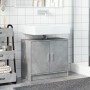 Mobile Lavabo Grigio Cemento 63x29x55 cm in Legno Multistrato