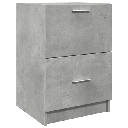 Mobile Lavabo Grigio Cemento 80x33x60 cm in Legno Multistrato