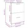 Mobile Lavabo Grigio Sonoma 40x37x59 cm in Truciolare
