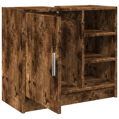 Mobile Lavabo Rovere Fumo 63x29x55 cm in Legno Multistrato