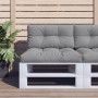 Cuscino per Pallet Grigio 70x40x12 cm in Tessuto