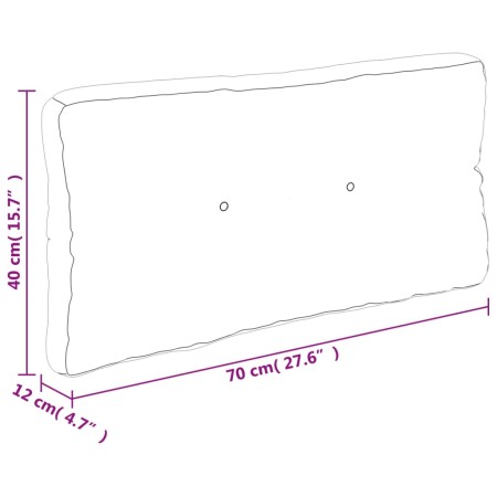 Cuscino per Pallet Grigio 70x40x12 cm in Tessuto