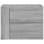 Comodini a Muro 2 pz Grigio Sonoma 45x30x35 cm