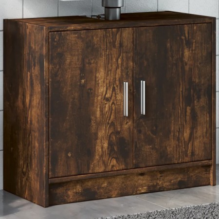 Mobile Lavabo Rovere Fumo 63x29x55 cm in Legno Multistrato