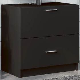 Mobile Lavabo Nero 59x37x59 cm in Truciolare