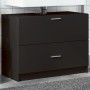 Mobile Lavabo Nero 78x37x59 cm in Truciolare