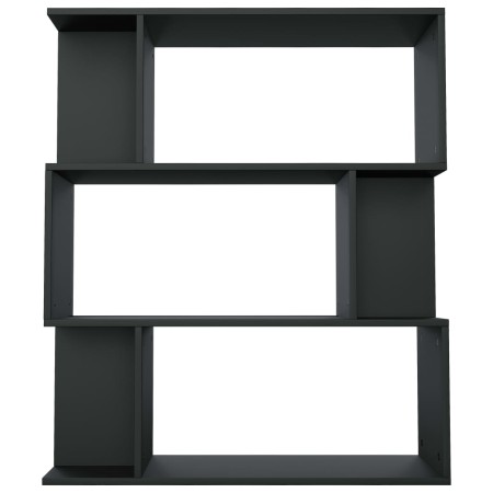 Libreria/Divisorio Nero 80x24x96 cm in Legno Multistrato