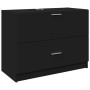 Mobile Lavabo Nero 78x37x59 cm in Truciolare