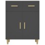 Credenza Nera 69,5x34x89 cm in Legno Multistrato