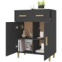 Credenza Nera 69,5x34x89 cm in Legno Multistrato