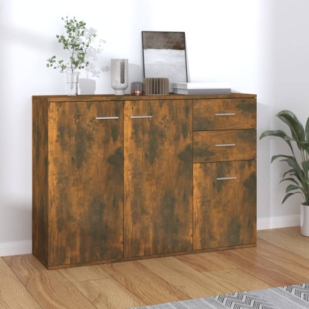 Credenza Rovere Fumo 105x30x75 cm in Legno Multistrato