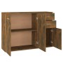 Credenza Rovere Fumo 105x30x75 cm in Legno Multistrato