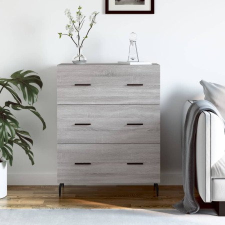 Credenza Grigio Sonoma 69,5x34x90 cm in Legno Multistrato