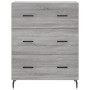 Credenza Grigio Sonoma 69,5x34x90 cm in Legno Multistrato