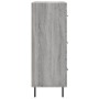 Credenza Grigio Sonoma 69,5x34x90 cm in Legno Multistrato