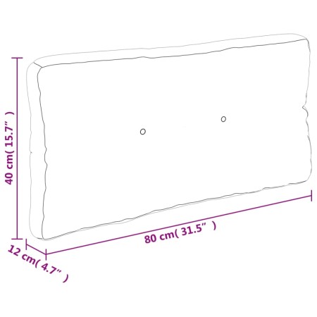 Cuscino per Pallet Crema 80x40x12 cm in Tessuto