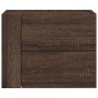 Comodini a Muro 2 pz Rovere Marrone 45x30x35 cm