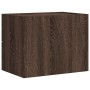 Comodini a Muro 2 pz Rovere Marrone 45x30x35 cm