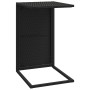 Tavolino a C Nero 40x35x60 cm in Polyrattan