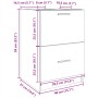 Mobile Lavabo Rovere Fumo 80x33x60 cm in Legno Multistrato