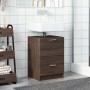 Mobile Lavabo Rovere Marrone 40x37x59 cm in Truciolare