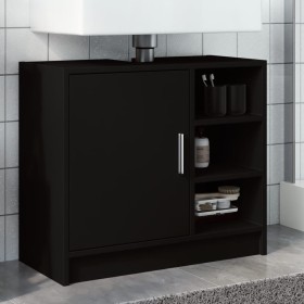 Mobile Lavabo Nero 63x29x55 cm in Truciolato