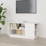 Mobile Porta TV Bianco 80x35x40,5 cm in Legno Massello di Pino