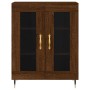 Credenza Rovere Marrone 69,5x34x180 cm in Legno Multistrato