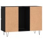 Mobile da Bagno Nero 80x33x60 cm in Legno Multistrato