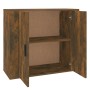 Credenza Rovere Fumo 80x33x70 cm in Legno Multistrato