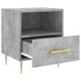 Comodini 2 pz Grigio Cemento 40x35x47,5 cm in Legno Multistrato