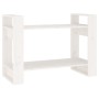 Libreria/Divisorio Bianco 41x35x57 cm in Legno Massello di Pino