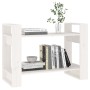 Libreria/Divisorio Bianco 41x35x57 cm in Legno Massello di Pino