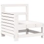 Set Divani da Giardino 10 pz in Legno Massello di Pino Bianco