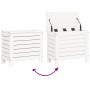 Set Divani da Giardino 10 pz Bianco in Legno Massello di Pino