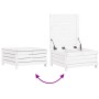 Set Divani da Giardino 10 pz Bianco in Legno Massello di Pino