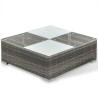 Set Divani da Giardino 6 pz con Cuscini in Polyrattan Grigio