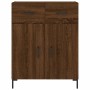 Credenza Rovere Marrone 69,5x34x180 cm in Legno Multistrato