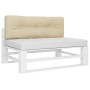 Cuscino per Pallet Beige 120x40x12 cm in Tessuto