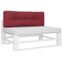 Cuscino per Pallet Rosso Vino 120x40x12 cm in Tessuto