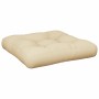 Cuscini per Pallet 2 pz Beige in Tessuto