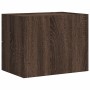 Comodino a Muro Rovere Marrone 45x30x35 cm