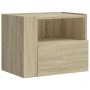 Comodini a Muro 2 pz Rovere Sonoma 45x30x35 cm