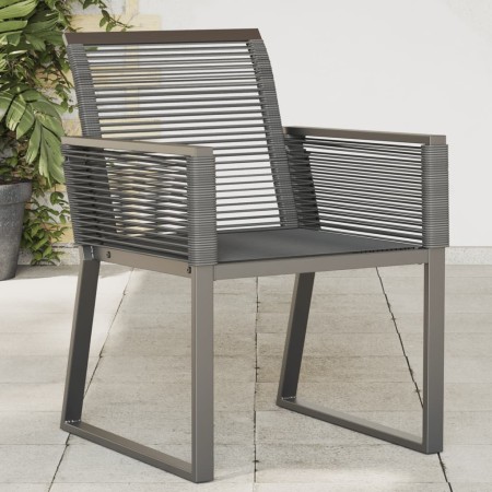 Sedie da Giardino Set 2 pz Polyrattan Nero