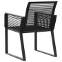 Sedie da Giardino Set 2 pz Polyrattan Nero