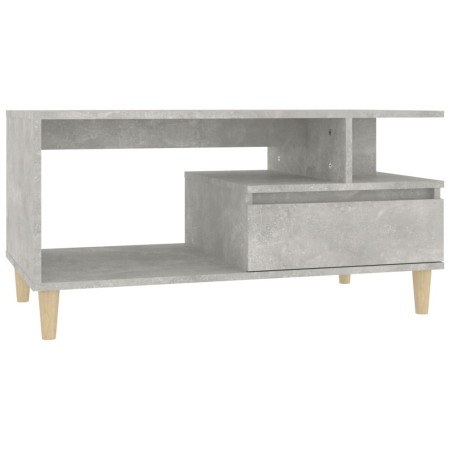 Tavolino Salotto Grigio Cemento 90x49x45 cm Legno Multistrato