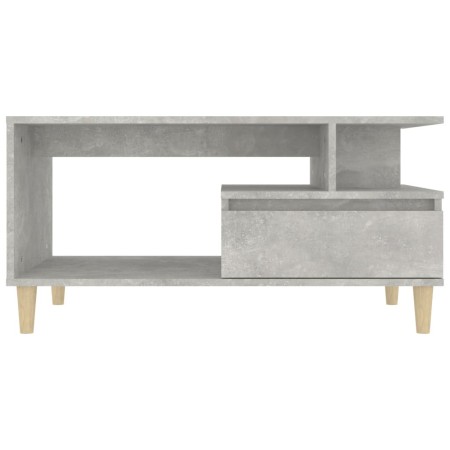 Tavolino Salotto Grigio Cemento 90x49x45 cm Legno Multistrato