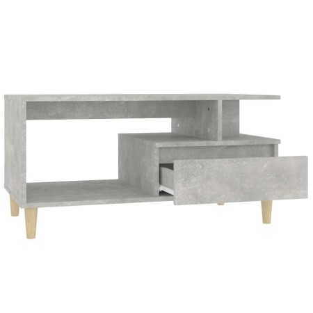 Tavolino Salotto Grigio Cemento 90x49x45 cm Legno Multistrato