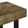 Tavolino Salotto Marrone Scuro e Nero 90x45x40cm in MDF e Ferro